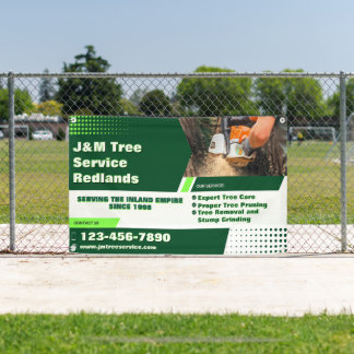 Aanpassen Tree Service Arborist Stump Grinder Fenc Spandoek