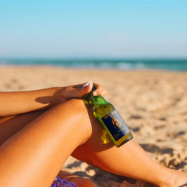 Aanpassen Urban Bear Bier Drinken Gedetailleerd  Etiket