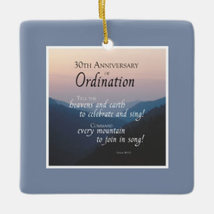 Aanpassen van 30e Jubileum Ordination Congrats Keramisch Ornament