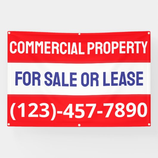 Aanpassen van commercieel onroerend goed te koop o spandoek (Horizontaal)