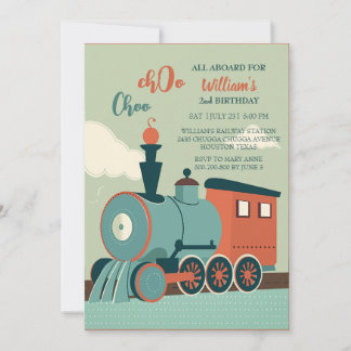 Aanpassen van de 'Birthday Train Boy Train Ticket Kaart