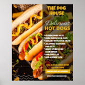 Aanpassen van Delicious Hotdogs Restaurant Medium Poster (Voorkant)