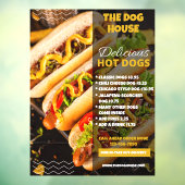 Aanpassen van Delicious Hotdogs Restaurant Medium Raamsticker (Vel 3)