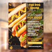 Aanpassen van Delicious Hotdogs Restaurant Medium Raamsticker (Vel 2)