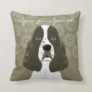 Aanpassen van Engels Springer Spaniel in bruin wit Kussen