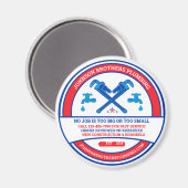 Aanpassen van loodgieterswerk aannemer bedrijf Adv Magneet (Voorkant / Achterkant)