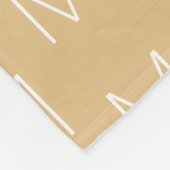 Aanpassen van monogram initiaal letter camel khaki fleece deken (Hoek)