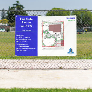 Aanpassen voor verkoop Lease of BTS Site Tekening  Spandoek