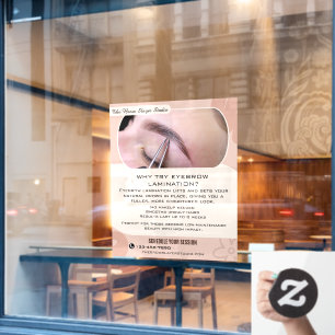 Aanpassen Waarom Wenkbrauw Laminatie Studio Servic Raamsticker