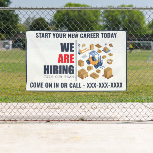 Aanpassen We huren een grote banenbanner in een ma Spandoek