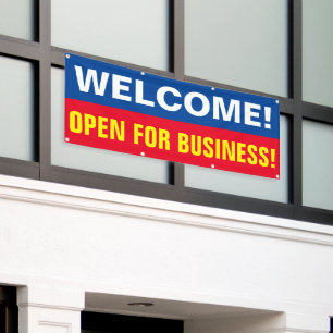 Aanpassen Welkom Open Voor Zakelijk Banner