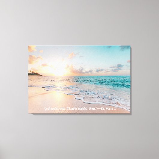 AanpassenDigitale verf - Zee strand Sunset Canvas Afdruk (Voorkant)