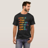 Aanpassing Advocate Inclusion Equity Equality_2 ac T-shirt (Voorkant volledig)