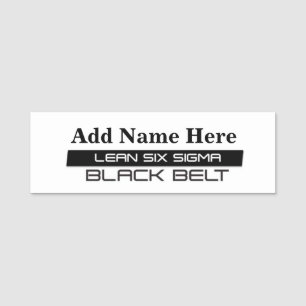 Aanpassing lean Six Sigma Black Belt Naamplaatje
