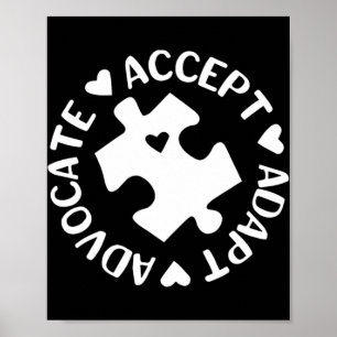 Aanpassing van Advocate Puzzle Piece Autism Awaren Poster
