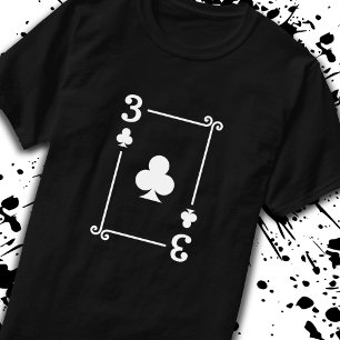 Aanpassing van drie clusters Suite Afspeelkaarten  T-shirt
