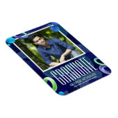 Aanpassing van fancy blauw afstuderen magneet (Rechterzijde)