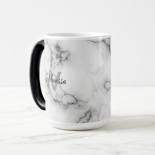 Aanpassing van marmer Pattern Magische Mok (Voorkant links)