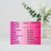 Aanpassingsprogramma's dagelijkse lijst met adapti briefkaart (Staand voorkant)