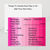 Aanpassingsprogramma's dagelijkse lijst met adapti briefkaart (Voorkant / Achterkant)