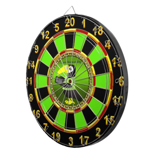 Aanraakbare projectielen met computer- en gouden f dartbord (Voorkant Rechts)