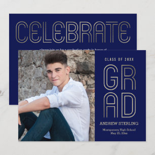 Aanraakvlak op EDITABLE COLOR Afstuderen Photo Kaart