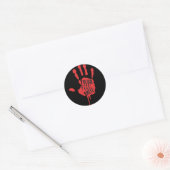 Aanraken, voelen, ruiken ronde sticker (Envelop)