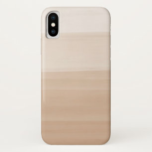 Aanrakende warme beige aquarel abstract #1 iPhone x hoesje