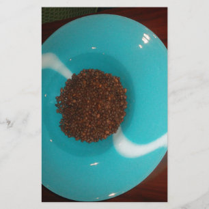 Aanraking van het Zee: een cyaan kom koffie Briefpapier