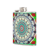 Aanraking van Turquoise Vinyl Wrapped Flask Heupfles (Links)