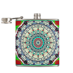 Aanraking van Turquoise Vinyl Wrapped Flask Heupfles