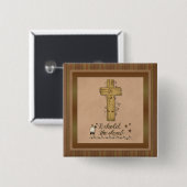 Aanschouw het Lam Christelijke Kerk Button (Voorkant /achterkant)