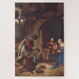Aanschouwing van de herders door Giorgione Legpuzzel