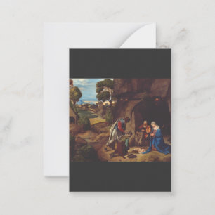 Aanschouwing van de herders door Giorgione Notitiekaartje