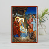 Aanschouwing van de herders folie uitnodiging (Staand Voorkant)