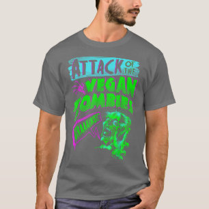 Aanslag op de Vegan Zombies Vegetarian Halloween T-shirt