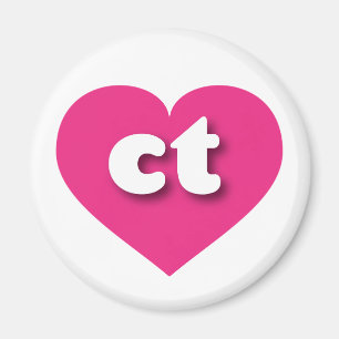 Aansluiting hete roze hart - Ik hou van sm Magneet