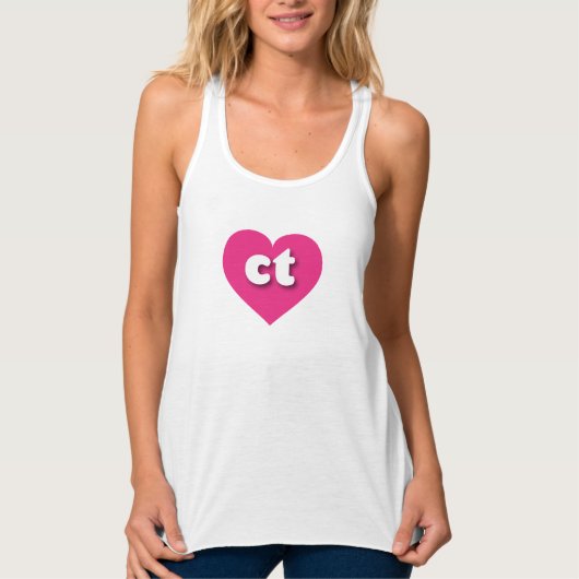 Aansluiting hete roze hart - Ik hou van sm Tanktop (Voorkant)