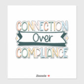 aansluiting op naleving sticker (Vel)