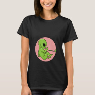 Aanstaande mama foetus embryo Baby alien zwanger T-shirt