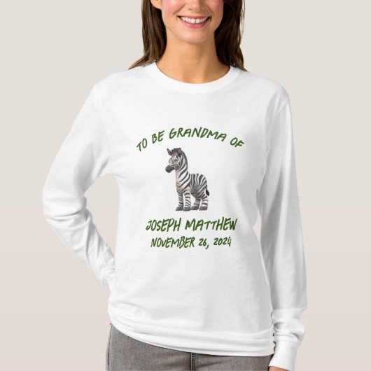 aanstaande mama met dierenthema t-shirt (Voorkant)