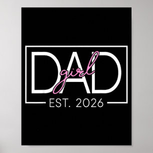 Aanstaande vader van meisje Geschat 2026 Vaderdag Poster