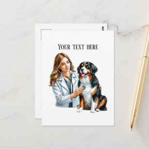 Aanstelbare Cute Dierenartsenpraktijk Briefkaart