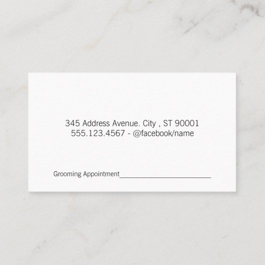 Aanstelling Prints hond Afsprakenkaartje (Achterkant)