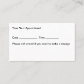 Aanstelling Sjabloon Modern Massage Services Afsprakenkaartje (Achterkant)