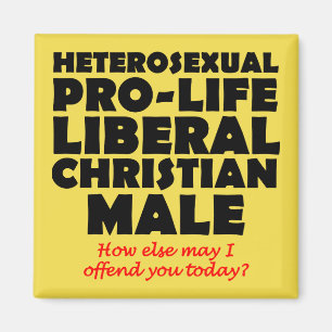 Aanstootgevende pro-life mannelijke christelijke k magneet