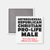 Aanstootgevende Republikeinse Male Christelijke Ma Magneet (Voorkant / Achterkant)