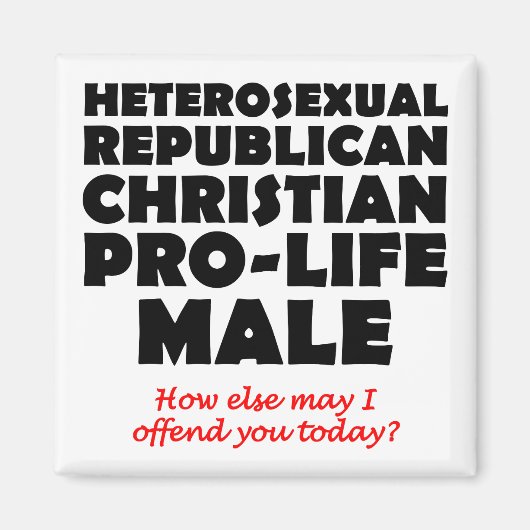 Aanstootgevende Republikeinse Male Christelijke Ma Magneet (Voorkant)