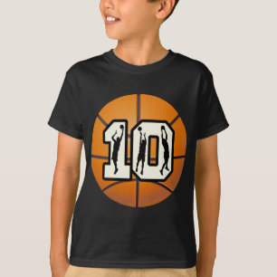 Aantal 10 Basketball en Spelers T-shirt