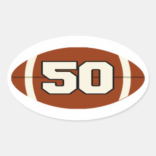 Aantal 50 Football StIcker